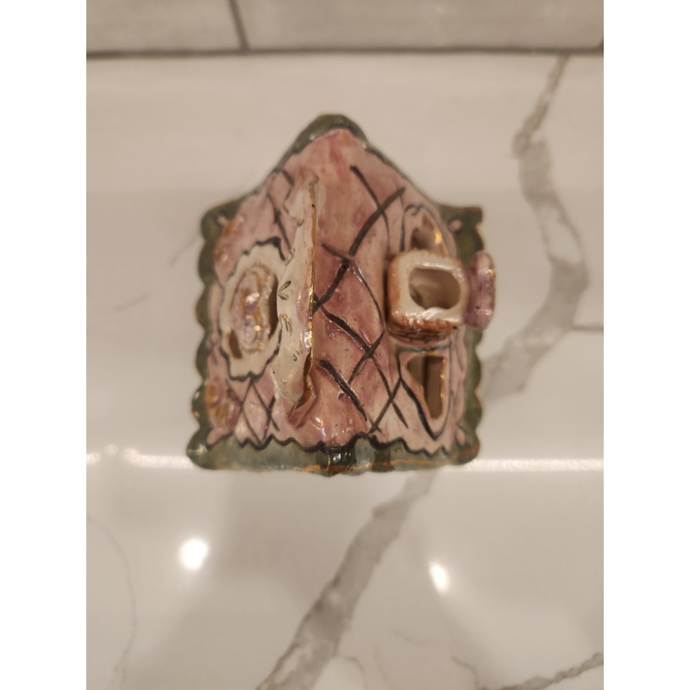 Blue Sky Clayworks "LOVE" Pink Heart Cottage Tea Light House Heather Goldminc - Picture 5 of 10
